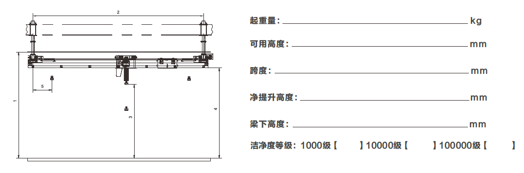 洁净室起重机定制